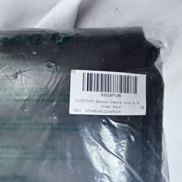 1 Set of 2 34”x 54” Blackout Thermal Grommets Window Curtain Panel Black - Picture 3 of 4